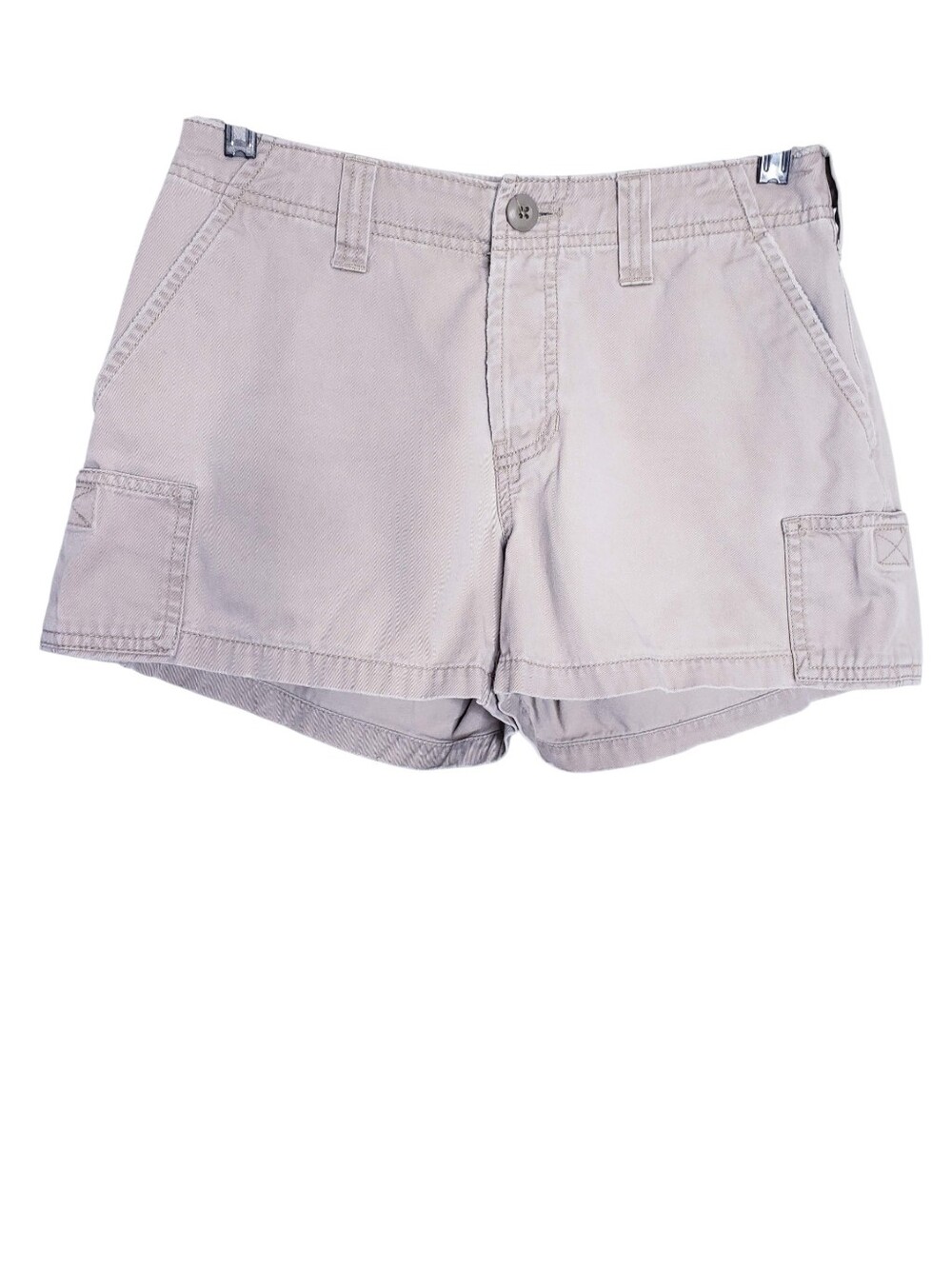 Abercrombie & Fitch Vintage Y2K Tan Khaki Cotton Button Fly Shorts Womens Size 2
